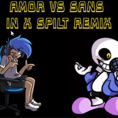 FNF: Amor vs Sans in X Spilt Remix Mod