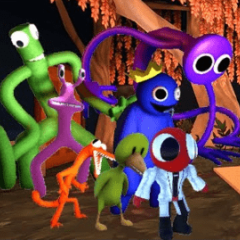 FNF Roblox Rainbow Friends But Yellow, Pink, Red Join 
